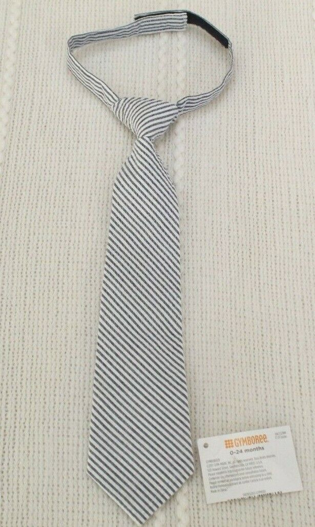 New Gymboree Gray Pinstripe Tie Sz 0 3 6 12 24 Months Boys Neck Tie Accessory