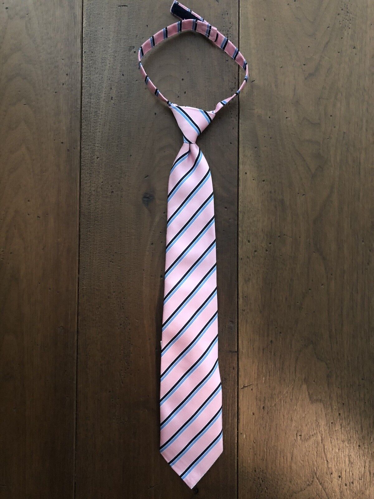 Janie & Jack Boy's Neck Tie Pink / Blue Stripe Size 10+